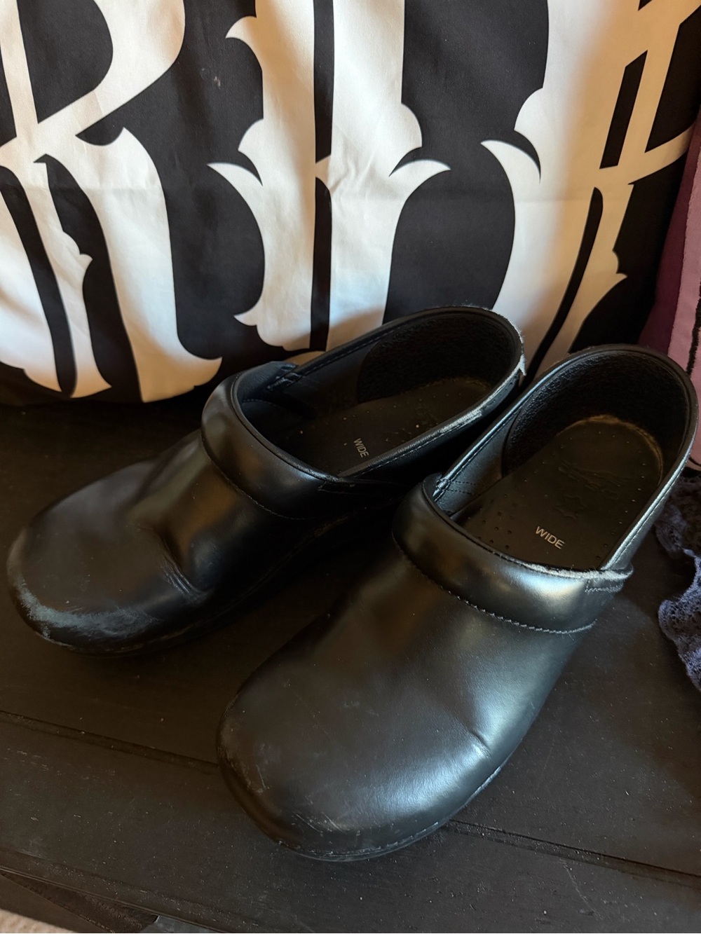 Dansko Black Slip-On Clog size 10- wide